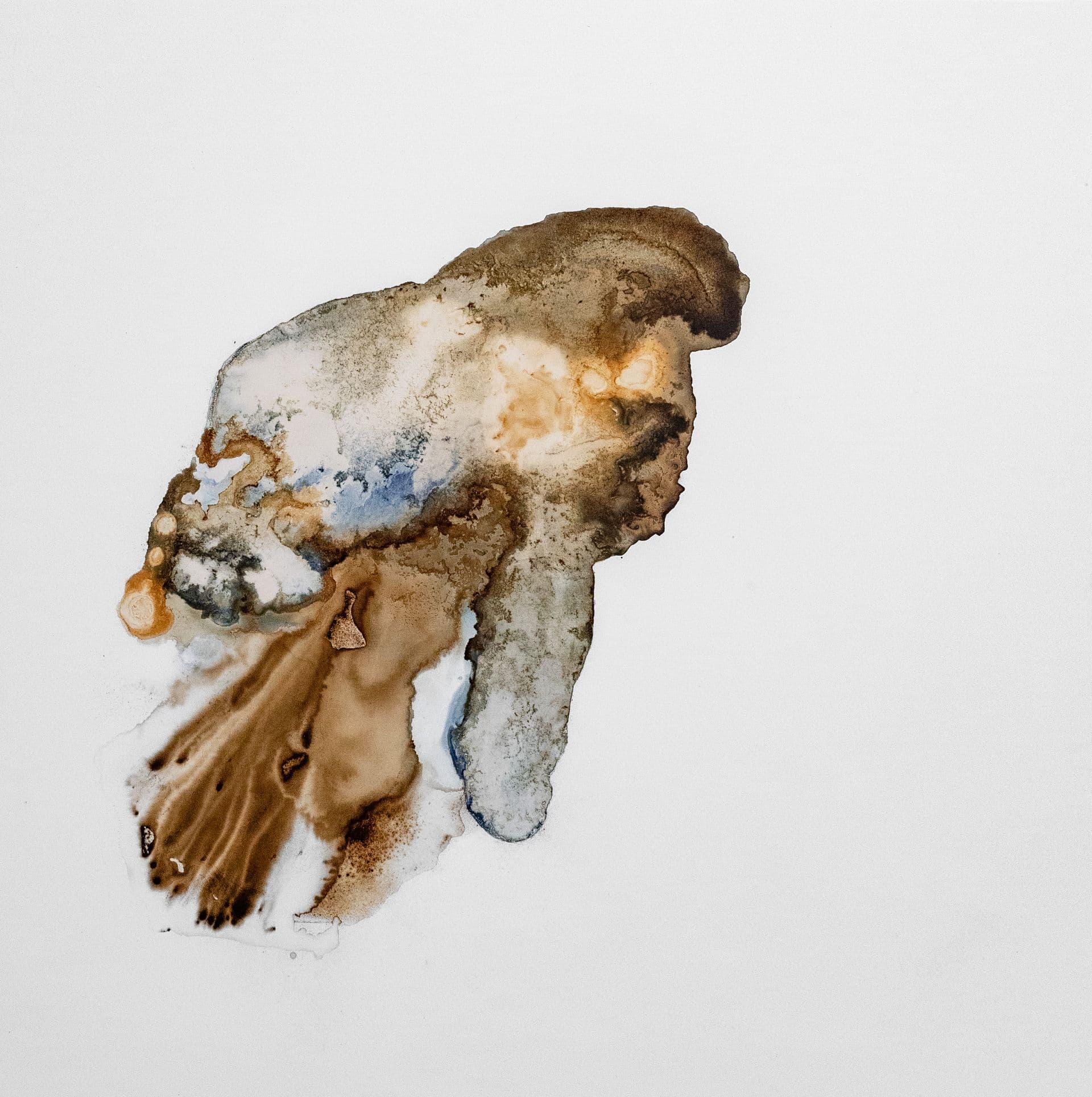 ANICCHA N12 100x100 clorofille,acqua del mar Adriatico e tecnica mista su tela 2023